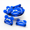 Mouse car silicone focal beads marine blue