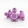 Turtle silicone focal beads purple