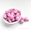 Minni mouse head silicone beads fuchsia pink
