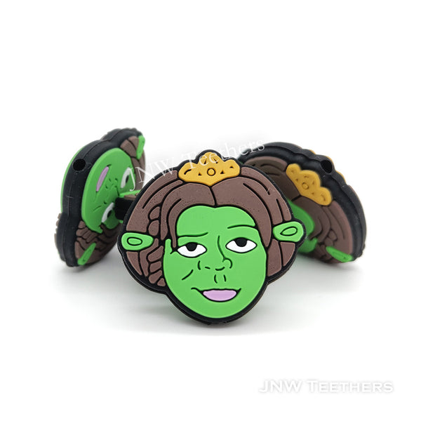 Miss Green Monster Princess Fiona Silicone Focal Beads