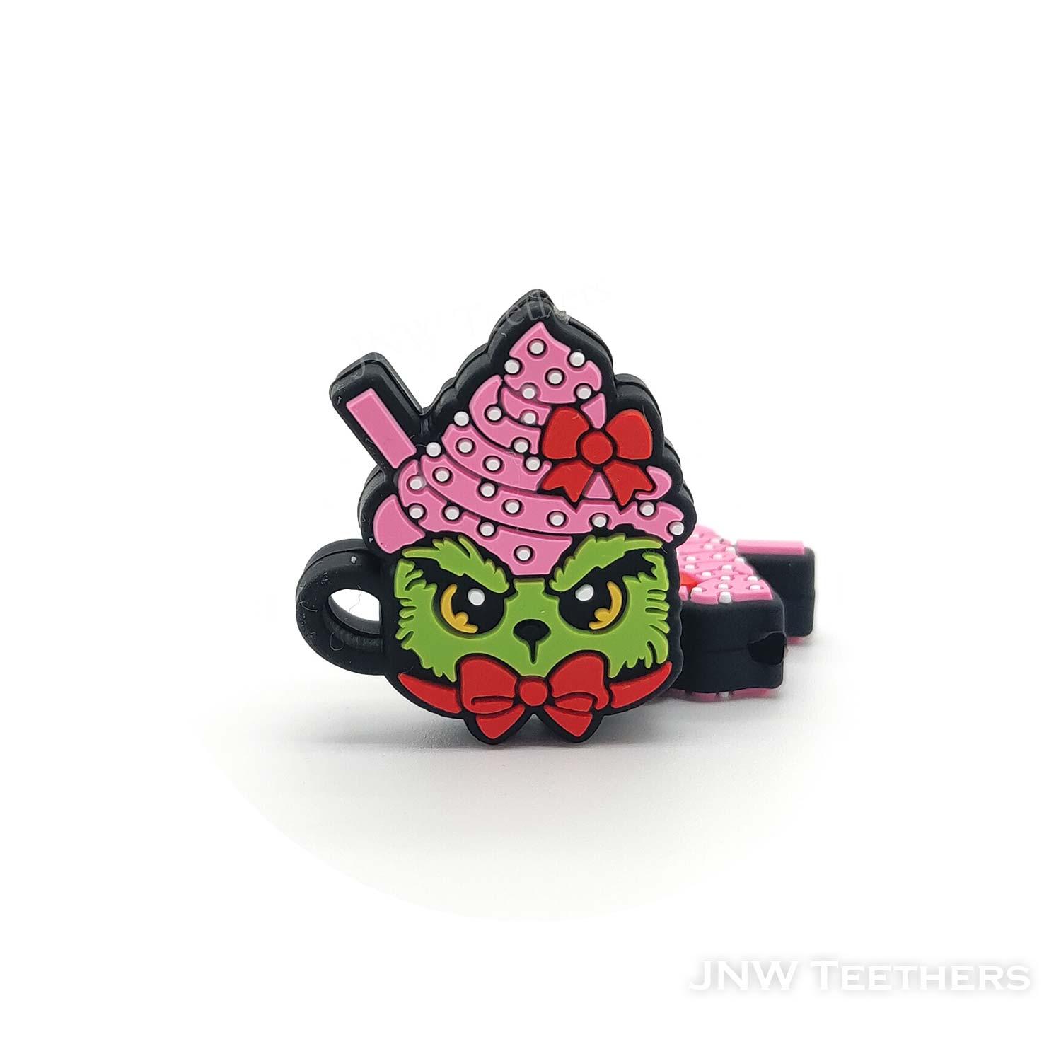 Iced moka Grinc coffee mug silicone focal beads pink