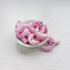 Moon silicone focal beads Pastel pink
