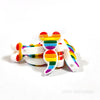 Rainbow mouse semicolon silicone focal beads