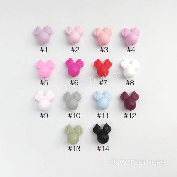 JNW Teethers mouse head silicone beads