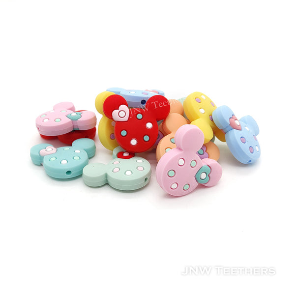 Mouse head silicone focal beads