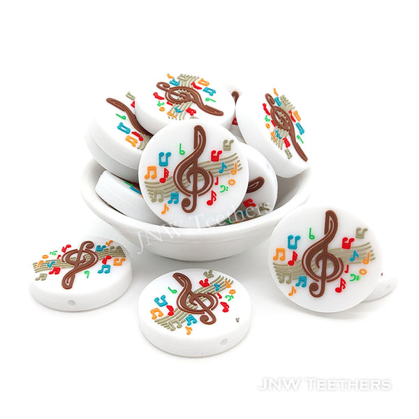 Music Note Silicone Focal Bead