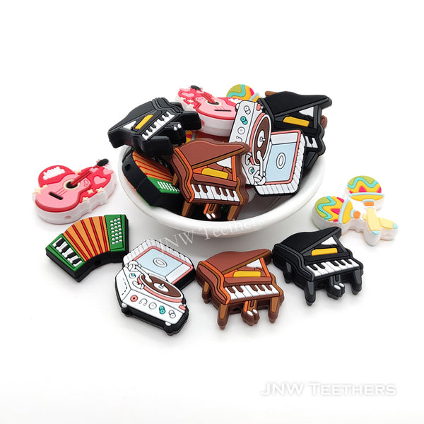 Musical Instrument Silicone Focal Beads