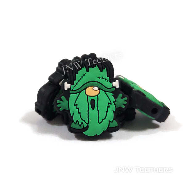 JNWTeethers Scary Monster Green Frankenstein Dwarf Gnome Silicone Focal Beads