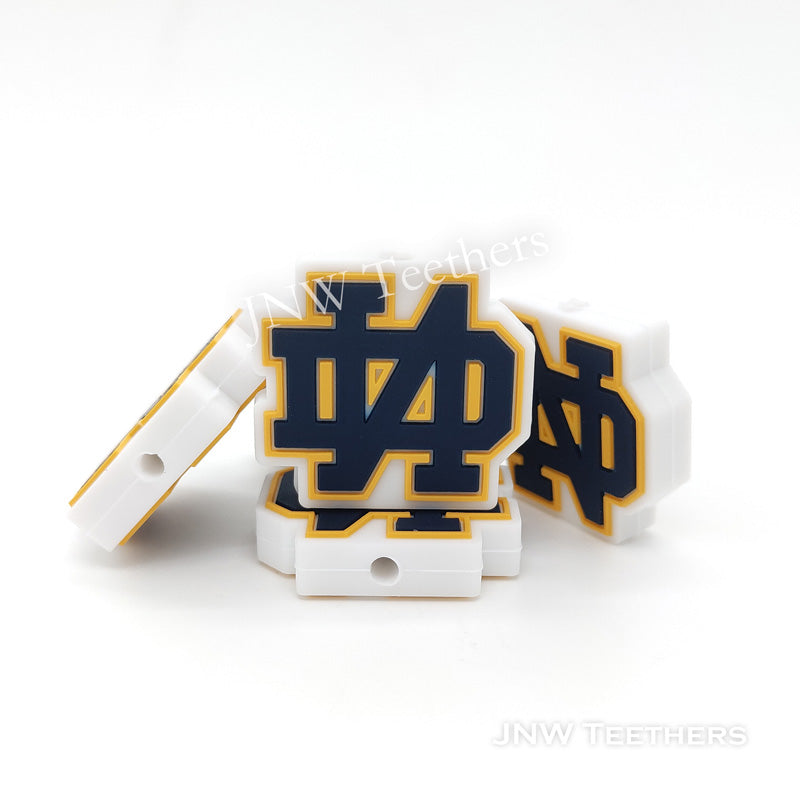ND letter silicone focal beads