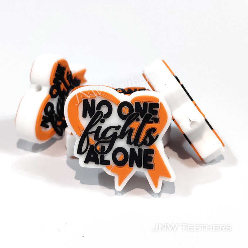 No one fights alone silicone focal beads