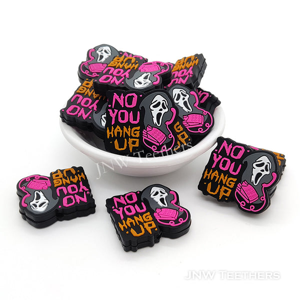 No you hand up skull silicone focal beads
