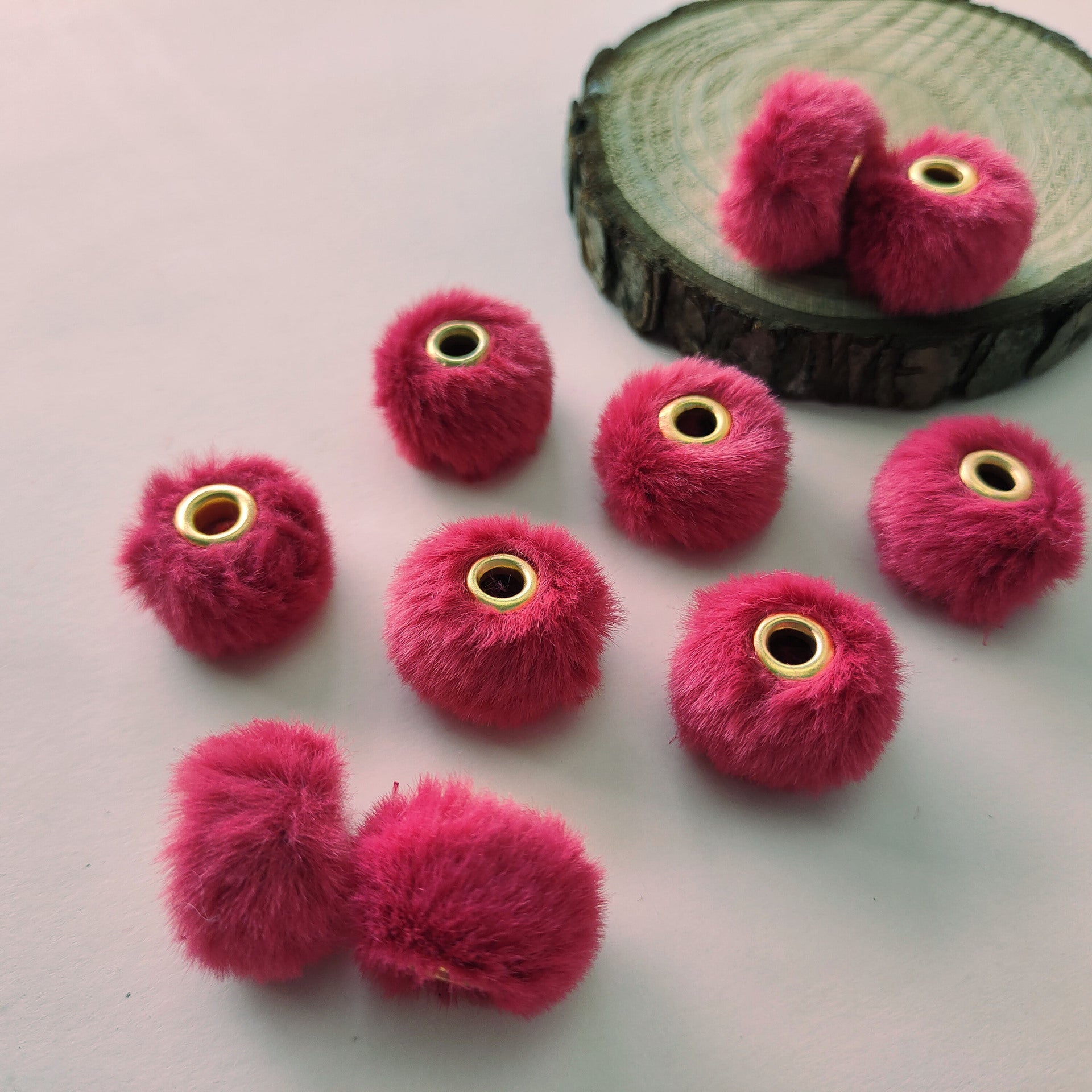 Fuzzy Spacer Beads 16mm
