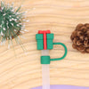 Christmas Gift Silicone Straw Topper Covers