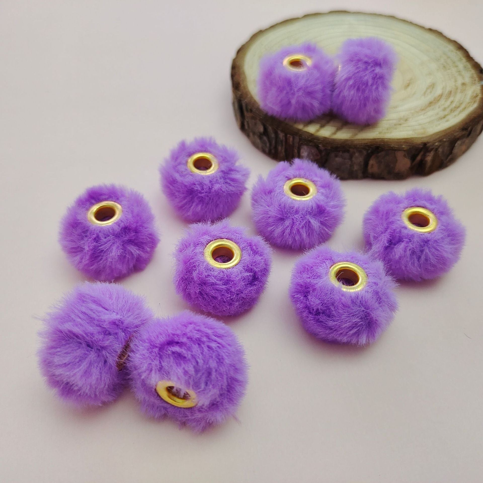 Fuzzy Spacer Beads 16mm
