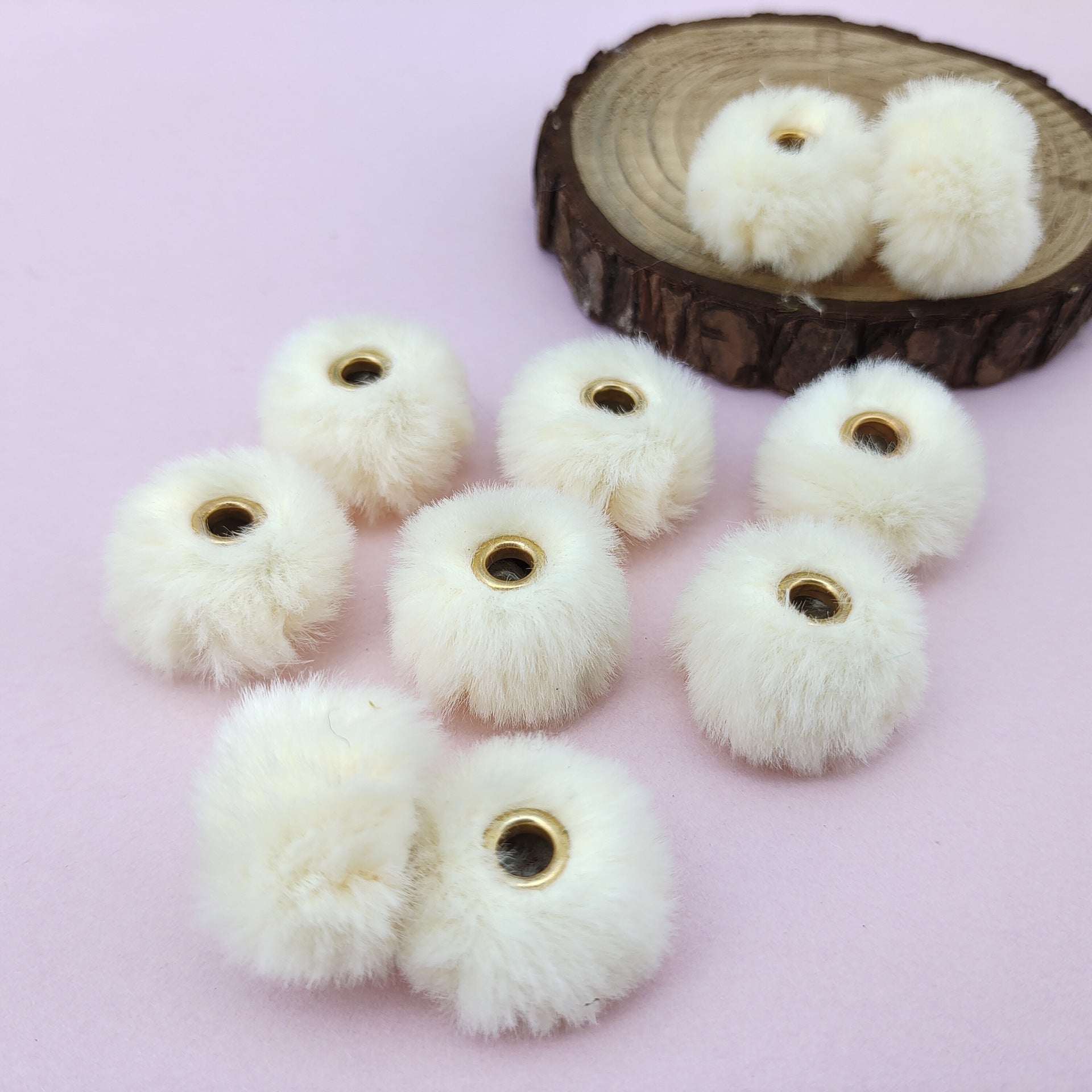 Fuzzy Spacer Beads 16mm