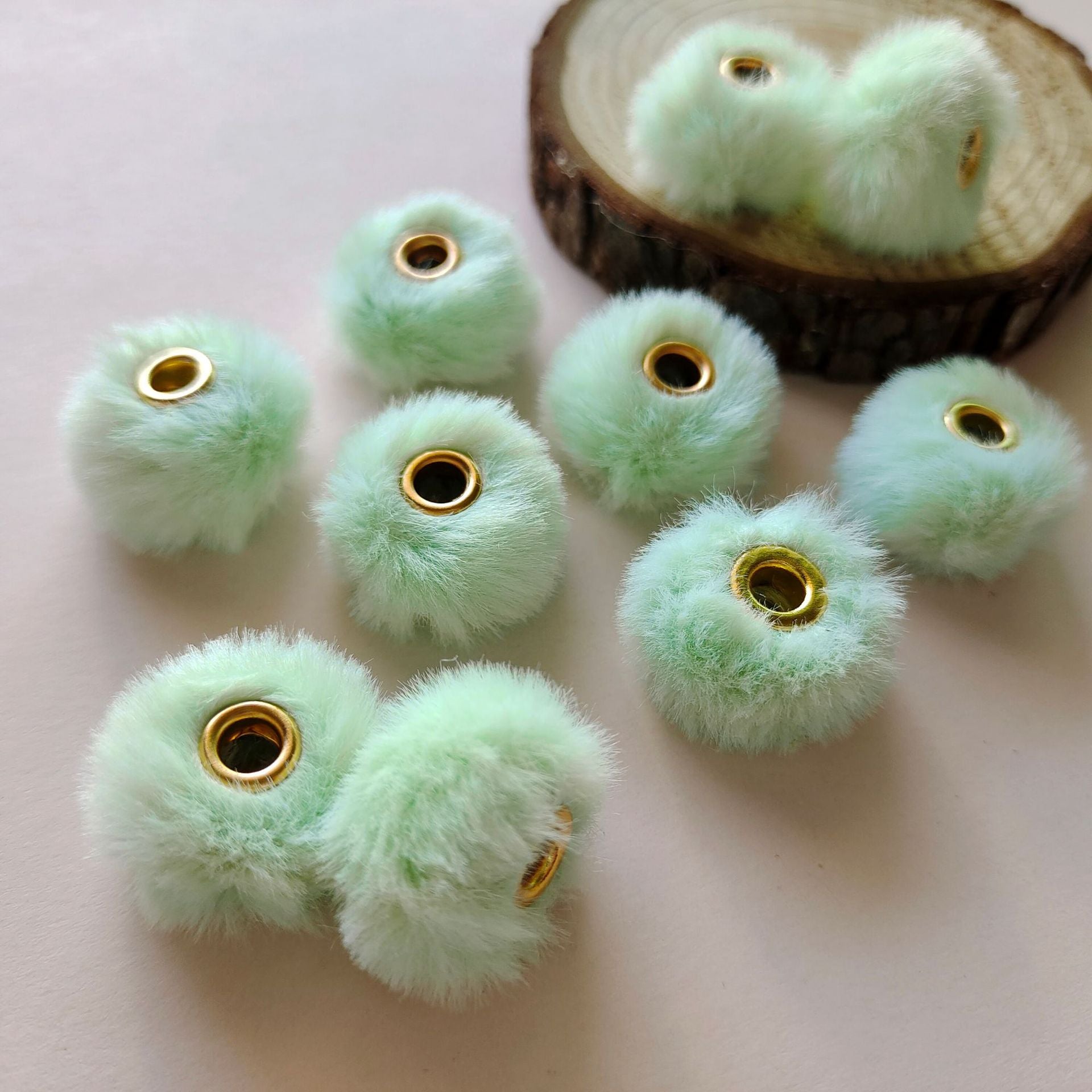Fuzzy Spacer Beads 16mm