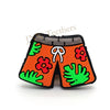 Hawaiian orange shorts silicone beads