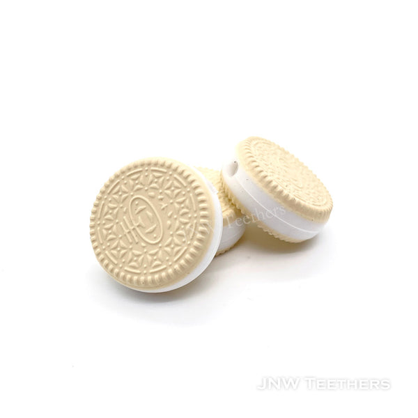 Beige Biscuit silicone focal beads