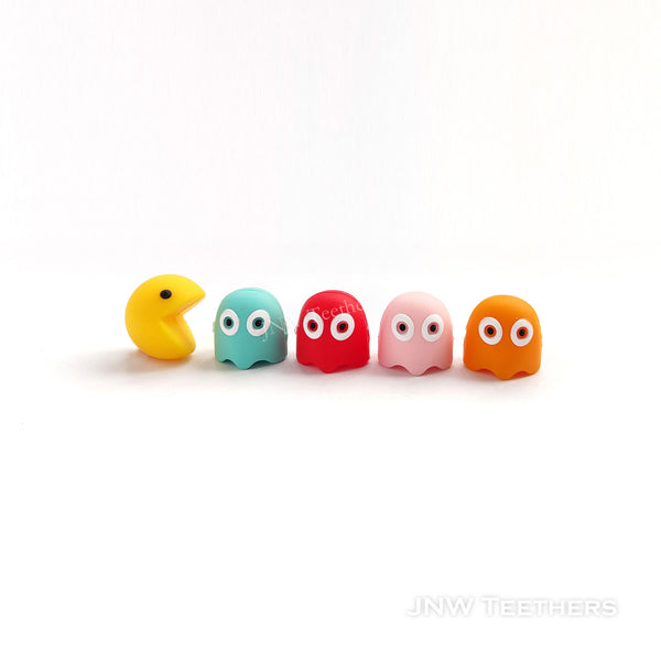 Pac-Man & Ghost Silicone Beads