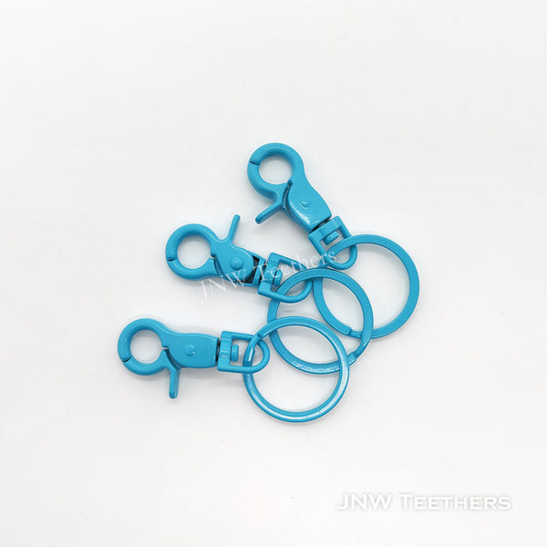 Painting Metal Key Ring Clasps blue