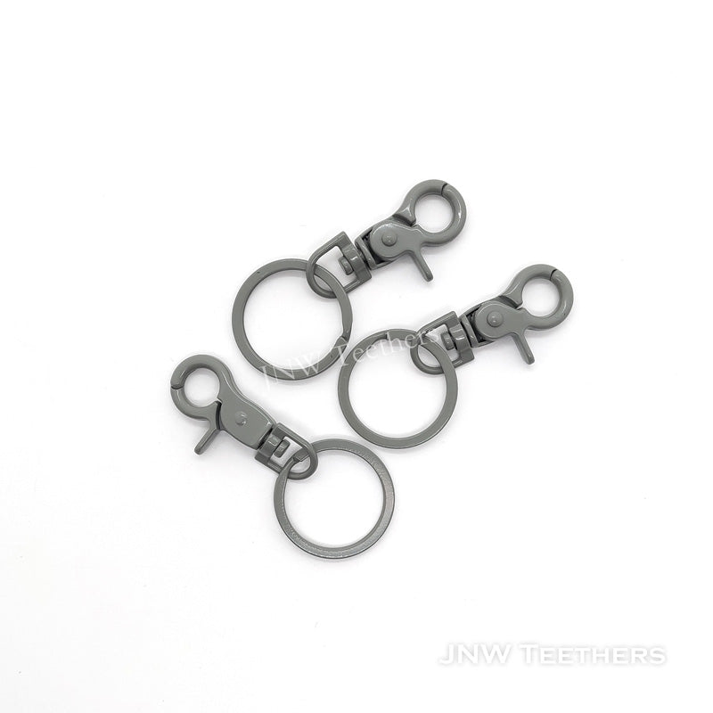 Painting Metal Key Ring Clasps gray