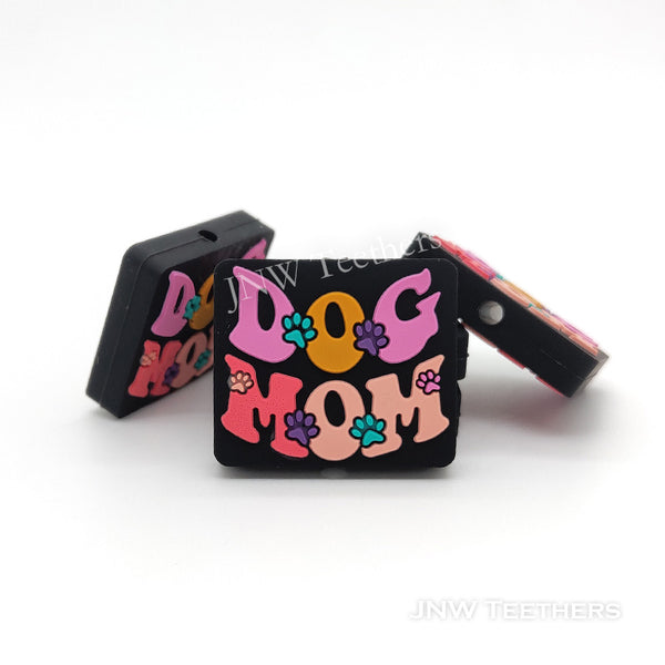 Paws dog mom silicone focal beads