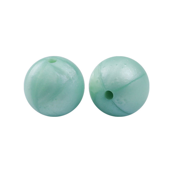 100 12mm Round Silicone Beads