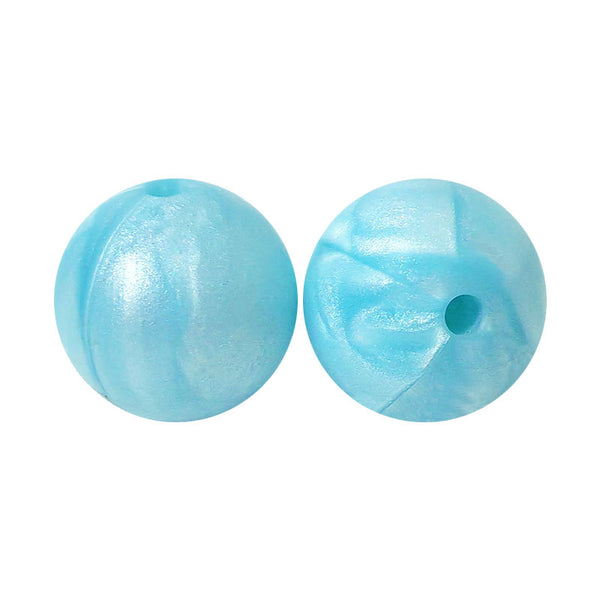 100 12mm Round Silicone Beads