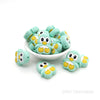 Penguin silicone focal beads mint