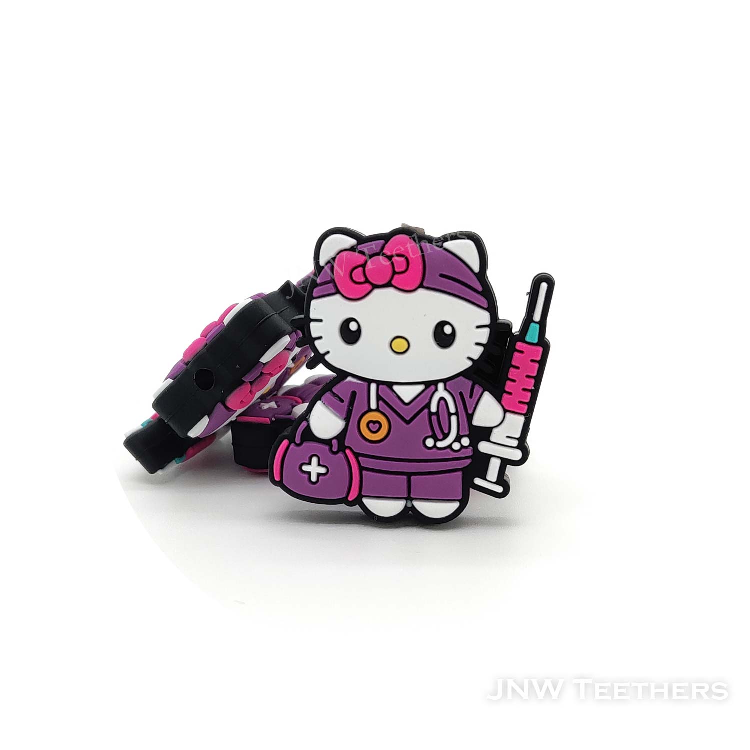 Phlebotomist Kitty cat silicone focal beads