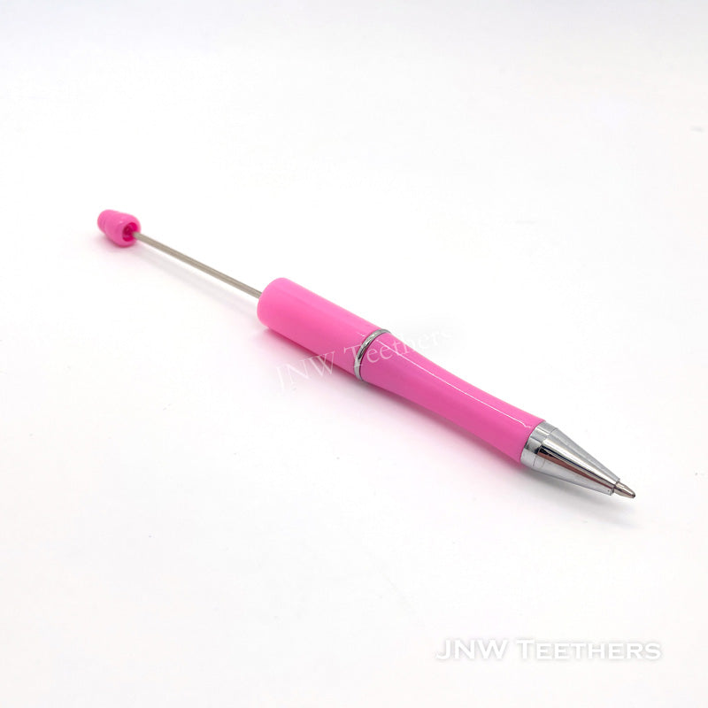 macaron pink plastic beadable pen