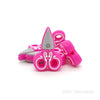 Pink Scissor Silicone Focal Beads