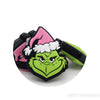 Pink hat Green guy silicone focal beads