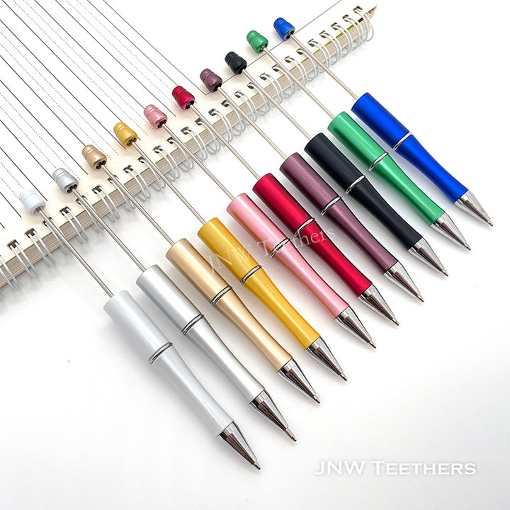 Pack 20 Plastic Beadable Pens DIY Bead Ballpoint Pens - Pattern A