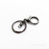 gun black plated metal kering with losbter clasp