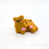 Bear silicone focal beads mustard