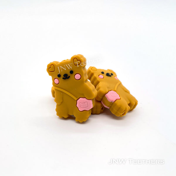 Mustard  Mini Polar Bear with Messenger Bag Silicone Beads