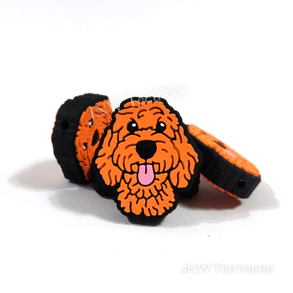 Poodle dog silicone focal beads