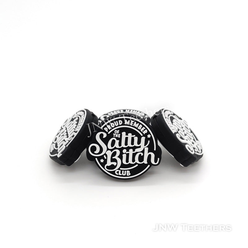Salty Bitch Letters Silicone Focal Beads