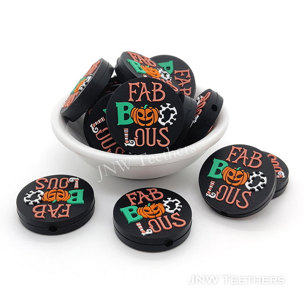 Pumpkin Fab-Boo-Lous silicone focal beads