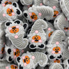 Halloween pumpkin gnome silicone focal beads gray