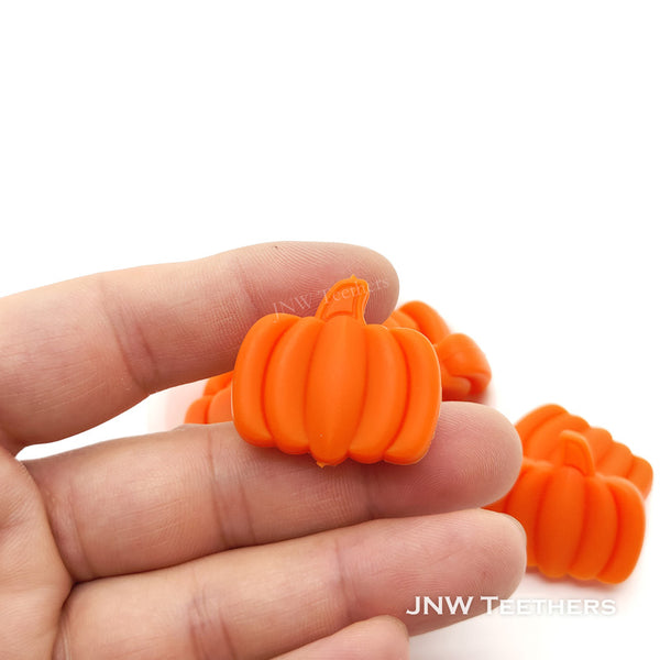 pumpkin silicone beads orange