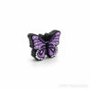 Butterfly silicone focal beads purple