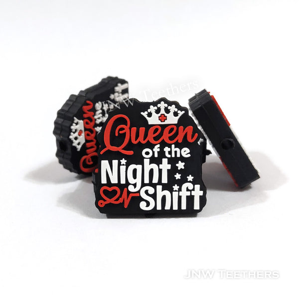 Queen ff the night shift silicone focal beads