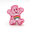 Rainbow Bear Silicone Focal Beads Pink