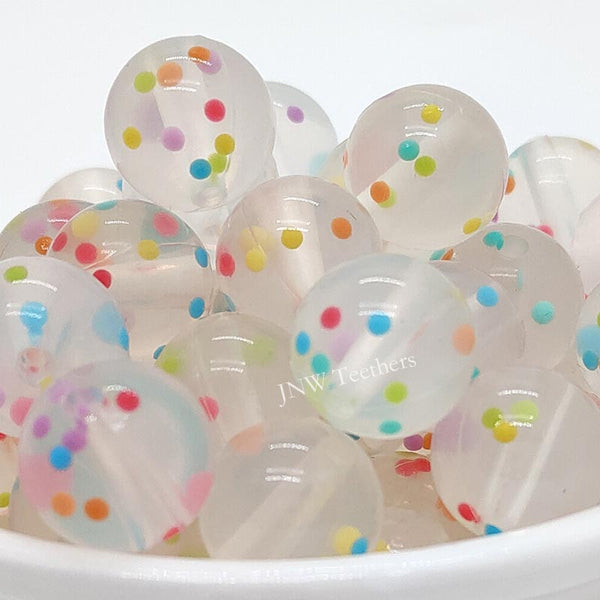 JNWTeethers rainbow confetti sprnkle silicone balls wholesale