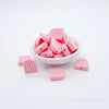 Pink Rainbow silicone Solid beads