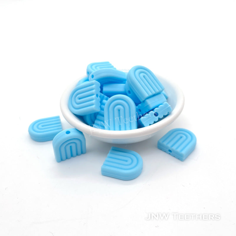Blue Rainbow silicone beads