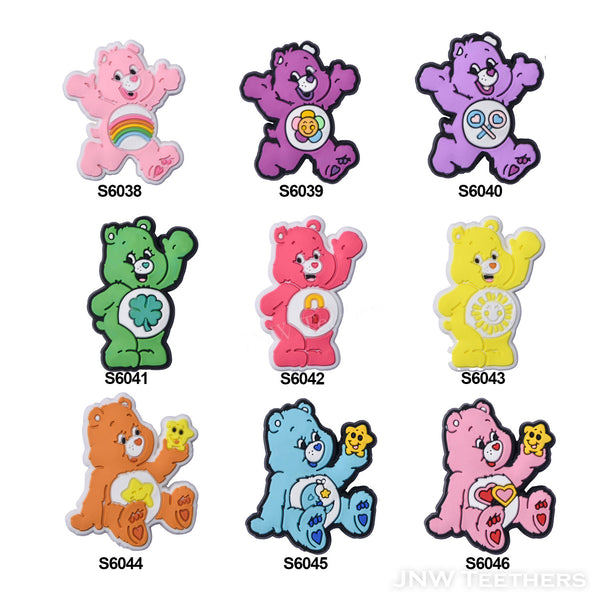 Wholesale Rainbow Bear Silicone Focal Beads