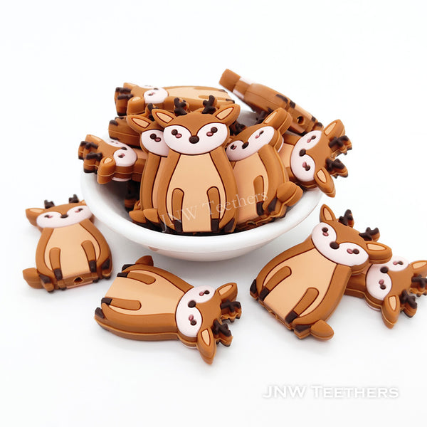 Reindeer silicone focal beads